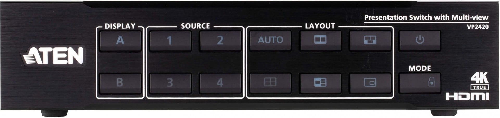 ATEN Aten VP2420-AT-G 4 x 2 True 4K Presentation Matrix Switch - ELABORAZIONI E DISTRIBUZIONI DEL SEGNALE | TecnoCARE.net Sabaudia, Latina, Terracina, San Felice Circeo e Pontinia