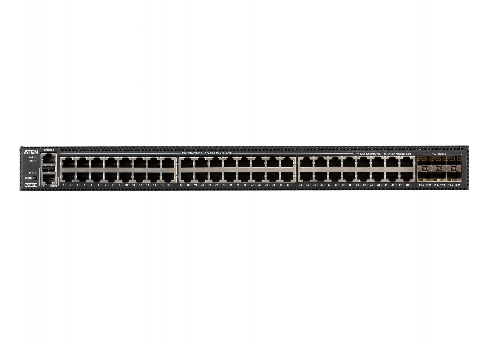 ATEN ATEN ES0154P-AX-G switch di rete Gestito L2+ Gigabit Ethernet (10/100/1000) Supporto Power over Ethernet (PoE) Nero - RETI | TecnoCARE.net Sabaudia, Latina, Terracina, San Felice Circeo e Pontinia
