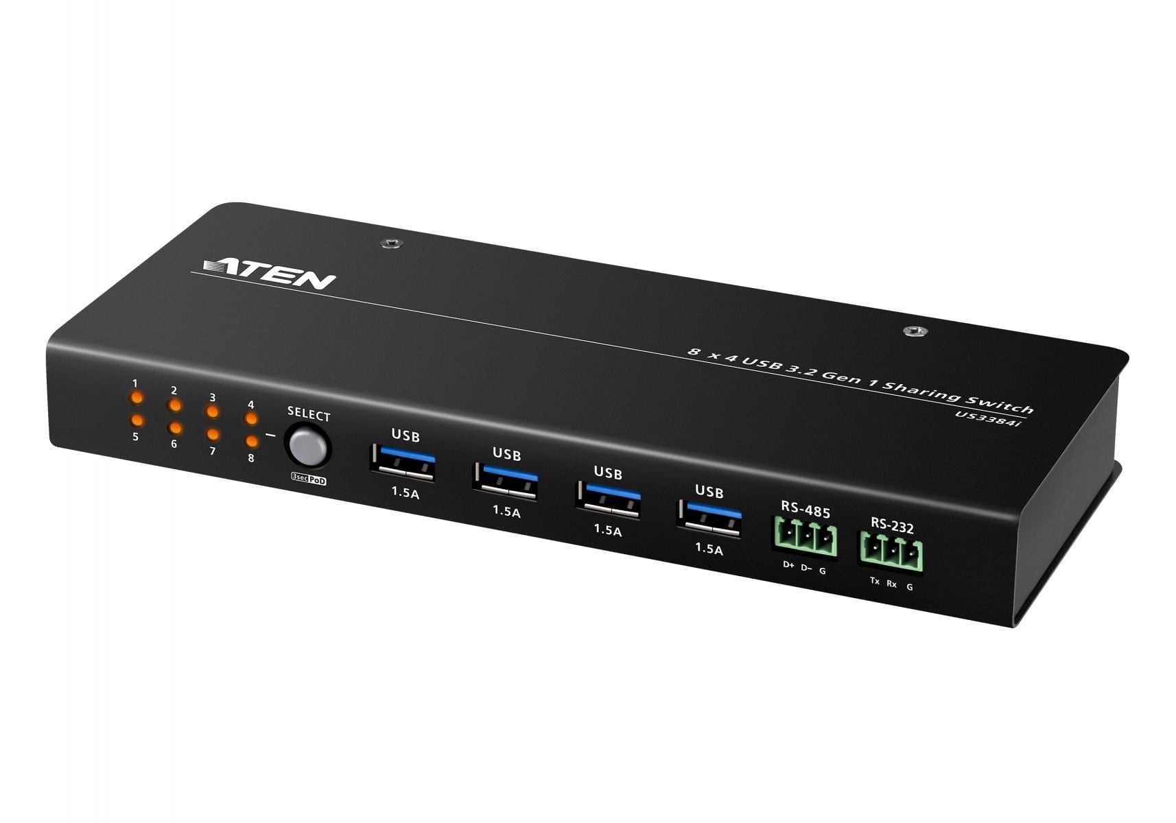 ATEN Aten US3384I-AT 8 x 4 USB 3.2 Gen 1 Industrial Sharing Switch - TASTIERE E CONTROLLER | TecnoCARE.net Sabaudia, Latina, Terracina, San Felice Circeo e Pontinia