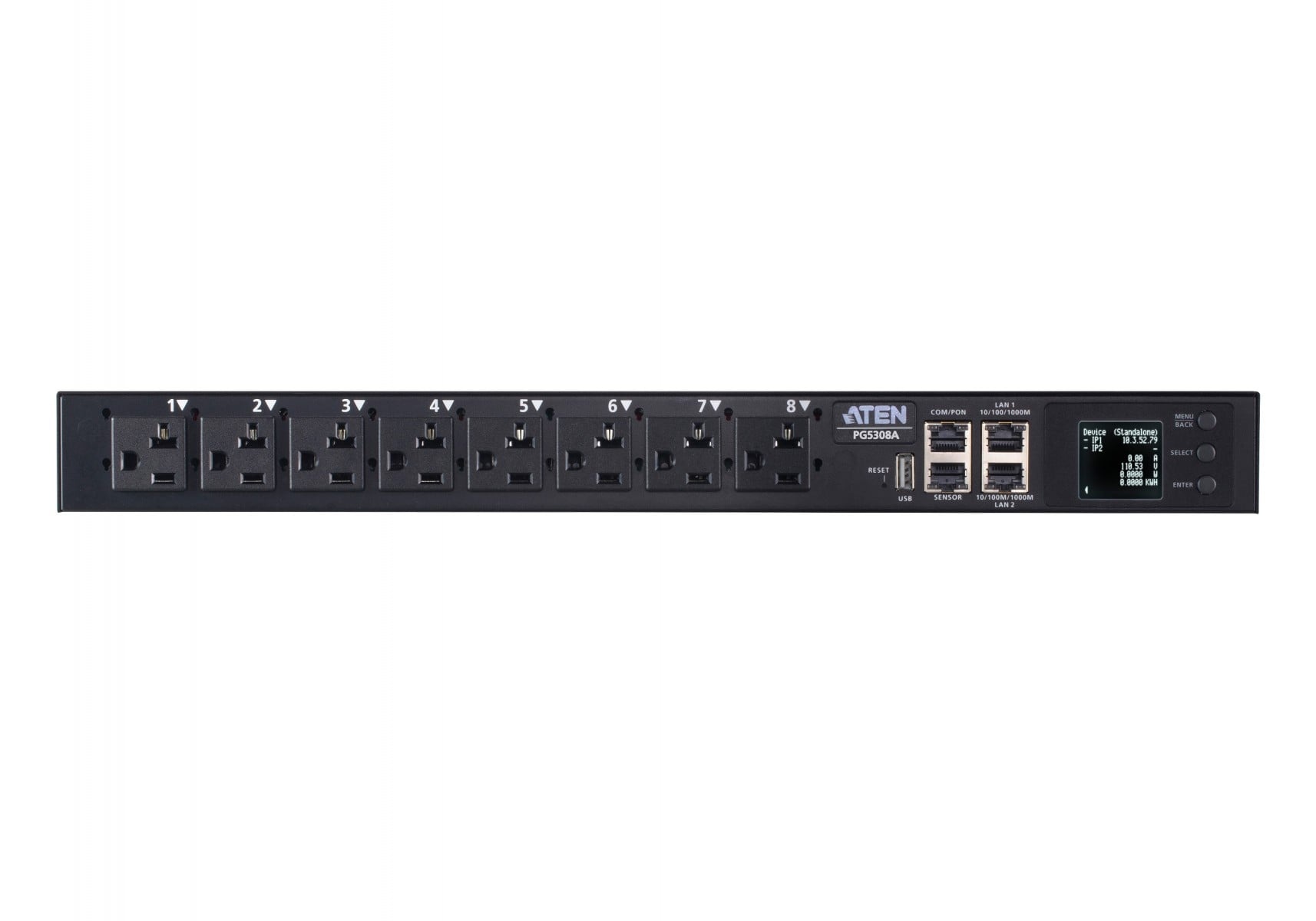 ATEN Aten PG5308G-AT 32A 8-Presa 1U Metered eco PDU - BATTERIE E ALIMENTATORI | TecnoCARE.net Sabaudia, Latina, Terracina, San Felice Circeo e Pontinia