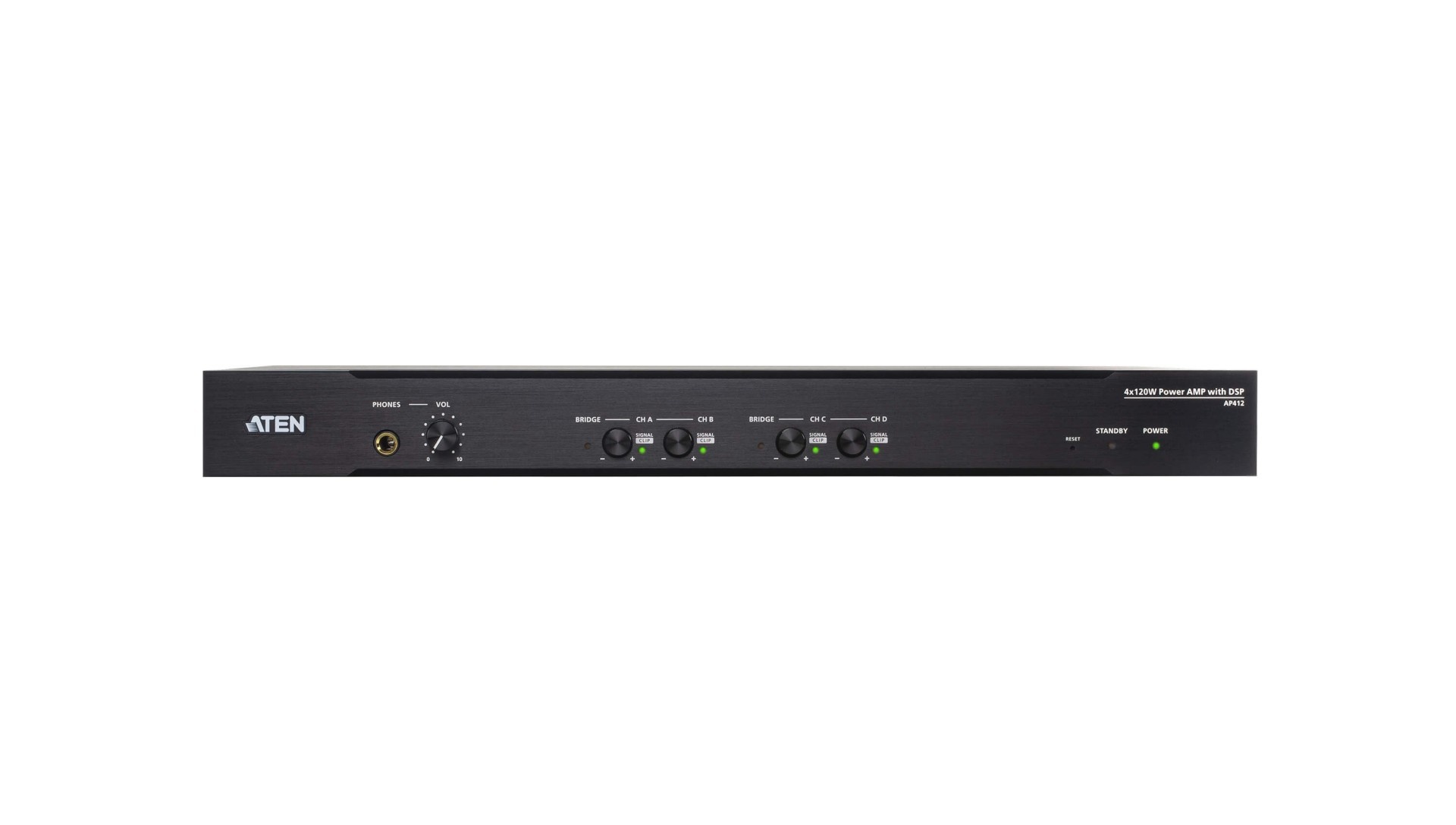 ATEN Aten AP412-AT-G 4x120W Alimentazione Amplifier with DSP - ELABORAZIONI E DISTRIBUZIONI DEL SEGNALE | TecnoCARE.net Sabaudia, Latina, Terracina, San Felice Circeo e Pontinia