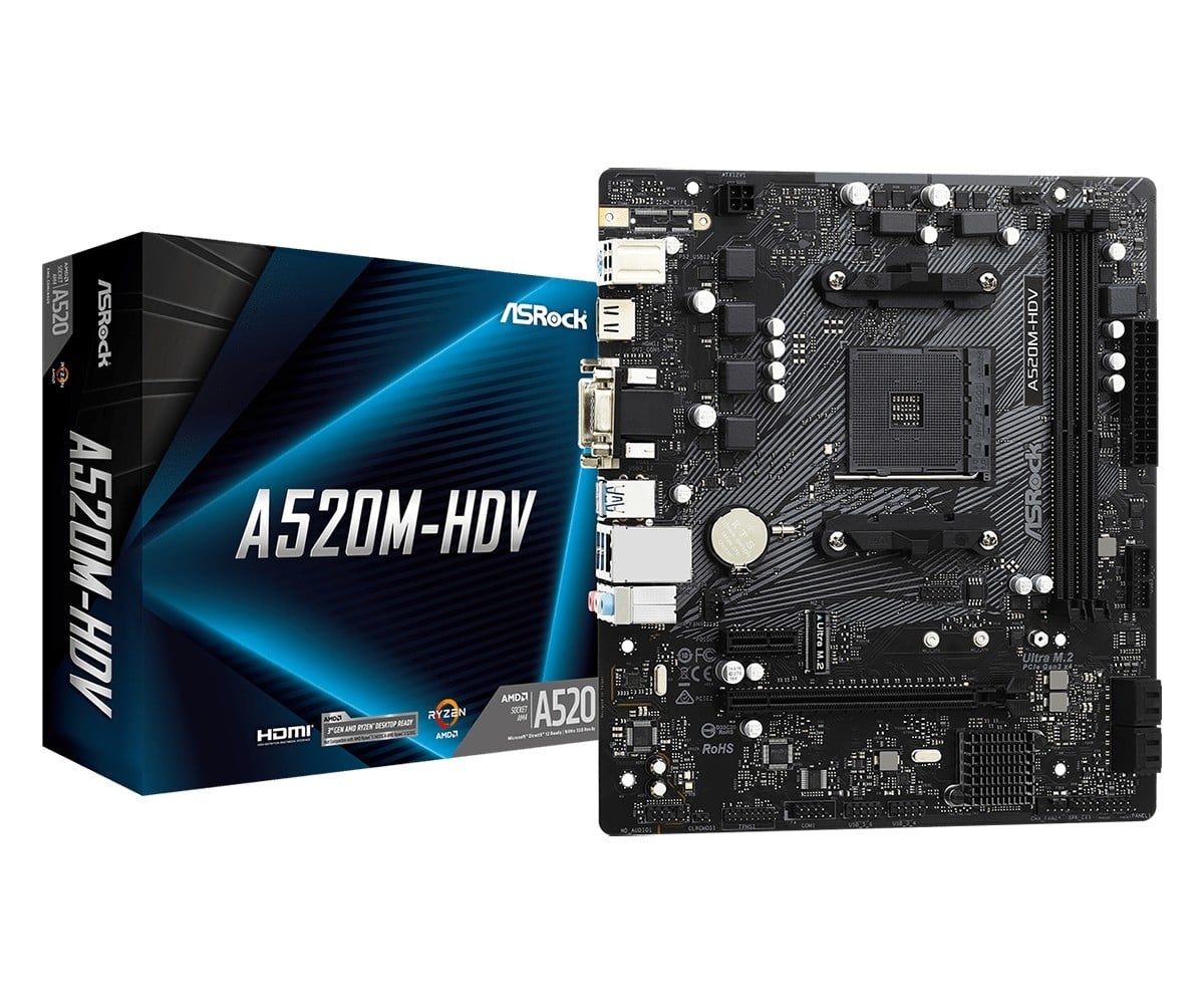 ASROCK Asrock A520M-HDV Presa AM4 micro ATX - COMPONENTI | TecnoCARE.net Sabaudia, Latina, Terracina, San Felice Circeo e Pontinia