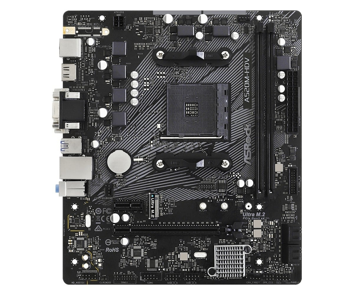 ASROCK Asrock A520M-HDV Presa AM4 micro ATX - COMPONENTI | TecnoCARE.net Sabaudia, Latina, Terracina, San Felice Circeo e Pontinia