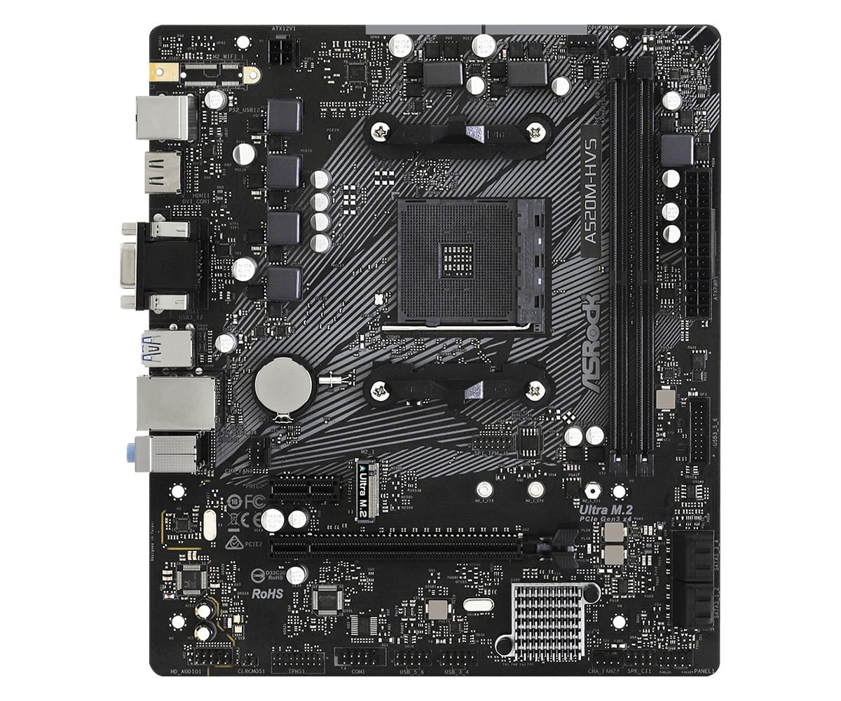 ASROCK Asrock A520M-HVS AMD A520 Presa AM4 micro ATX - COMPONENTI | TecnoCARE.net Sabaudia, Latina, Terracina, San Felice Circeo e Pontinia