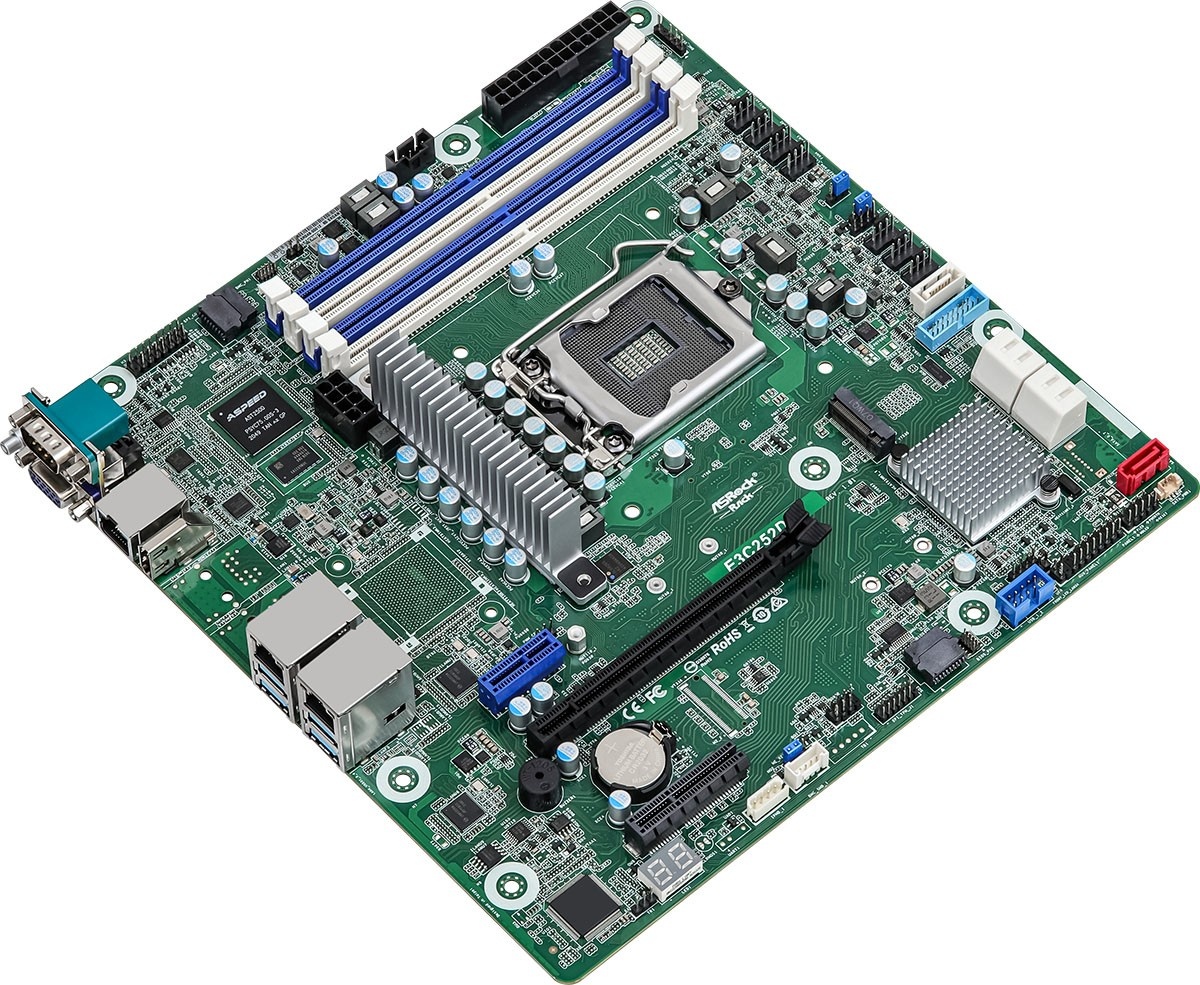 ASROCK ASRock E3C252D4U, 1xSKT LGA1200, Intel E-2300, C252, 4xDIMM, SATA, 1xM.2, 2x1GbE, IPMI - COMPONENTI | TecnoCARE.net Sabaudia, Latina, Terracina, San Felice Circeo e Pontinia