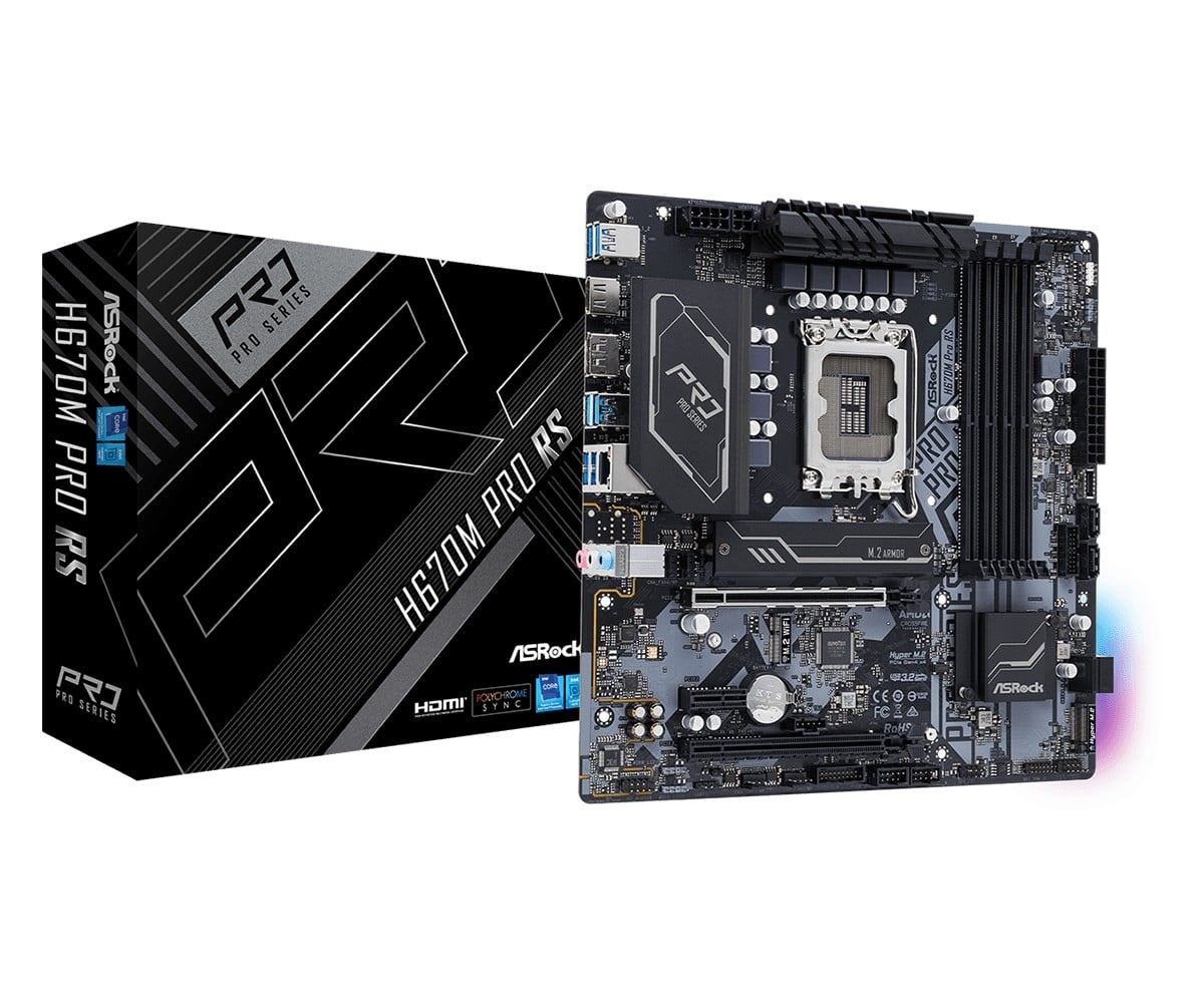 ASROCK Asrock H670M Pro RS Intel H670 LGA 1700 micro ATX - COMPONENTI | TecnoCARE.net Sabaudia, Latina, Terracina, San Felice Circeo e Pontinia