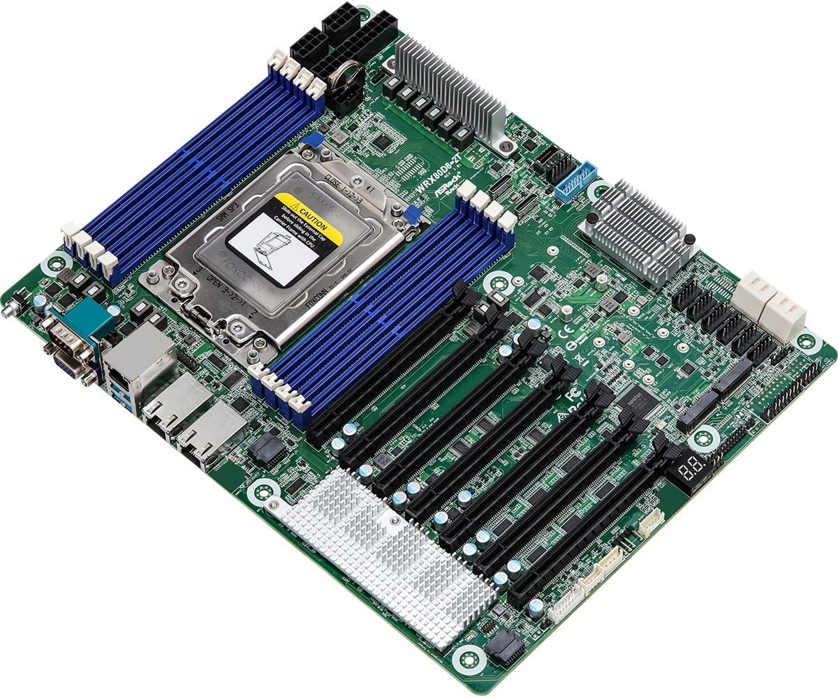 ASROCK ASRock WRX80D8-2T, 1xSKT SP3, AMD Ryzen Threadripper PRO, WRX80, NVMe, SATA, 2xM.2, 2x10GbE, IPMI - COMPONENTI | TecnoCARE.net Sabaudia, Latina, Terracina, San Felice Circeo e Pontinia