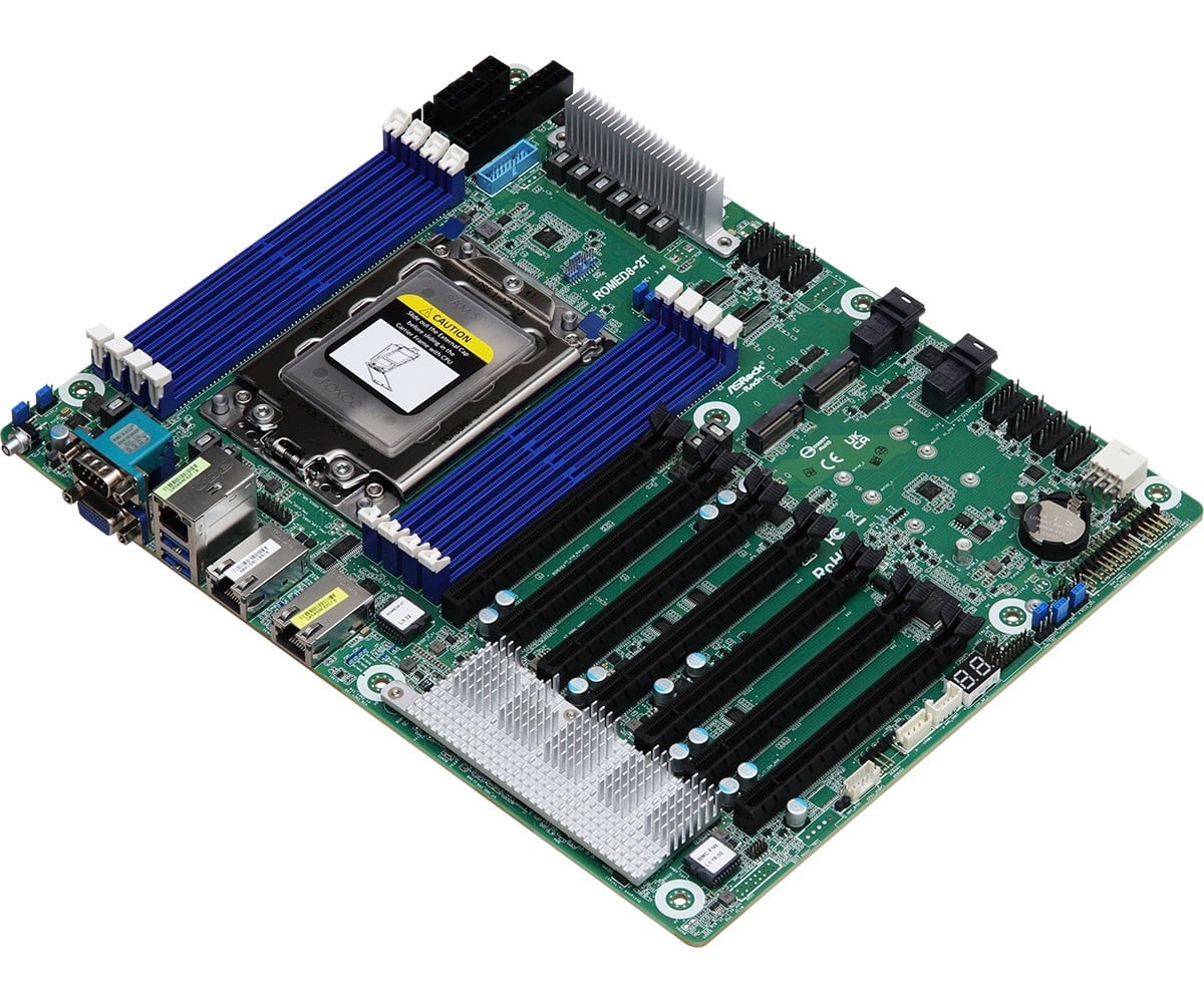 ASROCK ASRock ROMED8-2T/BCM, 1xSKT SP3, AMD EPYC 7000, SoC, SATA, NVMe, 2xM.2, 2x10GbE Broadcom, IPMI - COMPONENTI | TecnoCARE.net Sabaudia, Latina, Terracina, San Felice Circeo e Pontinia