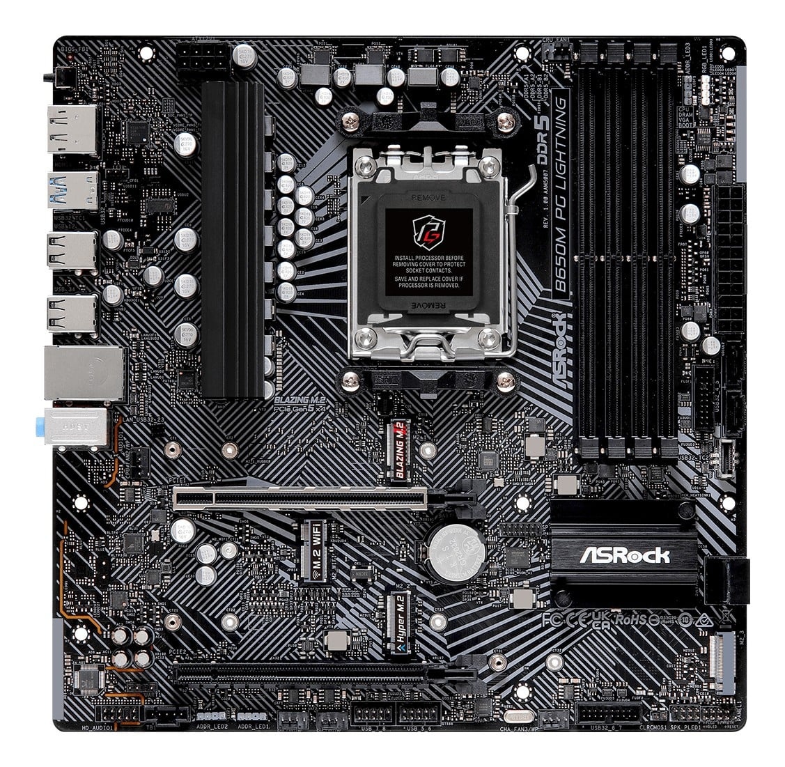ASROCK Asrock B650M PG Lightning AMD B650 Socket AM5 micro ATX - COMPONENTI | TecnoCARE.net Sabaudia, Latina, Terracina, San Felice Circeo e Pontinia