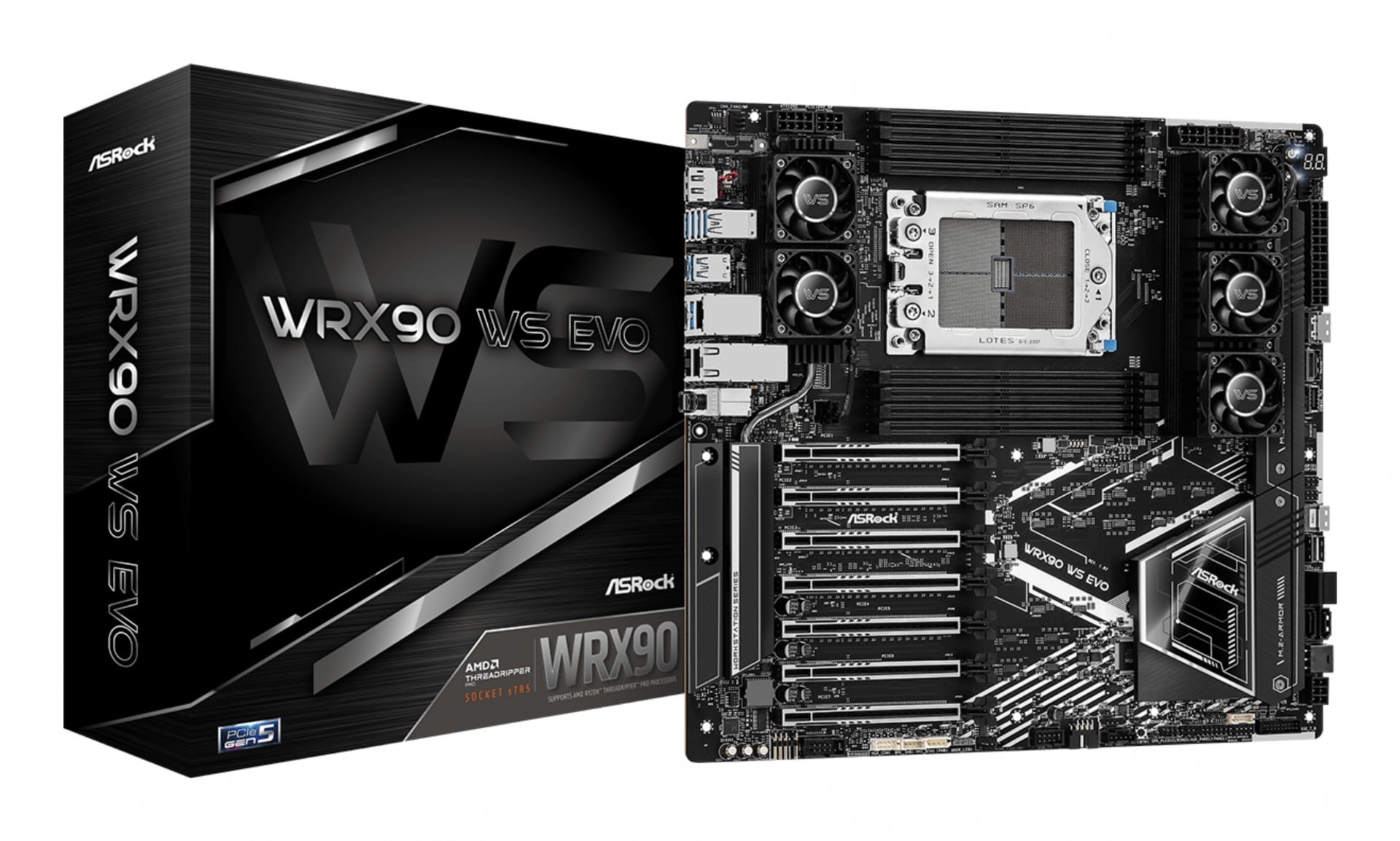 ASROCK ASRock WRX90 WS EVO, 1xSKT LGA4844, AMD Threadripper PRO 9000, WRX90, SATA, NVMe, 2xM.2, 2x10GbE, IPMI - COMPONENTI | TecnoCARE.net Sabaudia, Latina, Terracina, San Felice Circeo e Pontinia