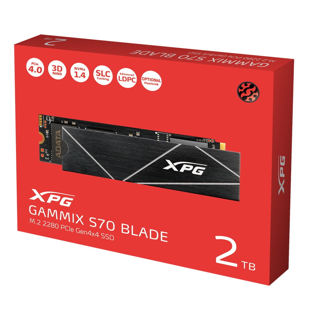 ADATA ADATA SSD GAMING INTERNO S70 BLADE PCIe Gen4x4 M.2 2280 2TB - SSD INTERNI | TecnoCARE.net Sabaudia, Latina, Terracina, San Felice Circeo e Pontinia