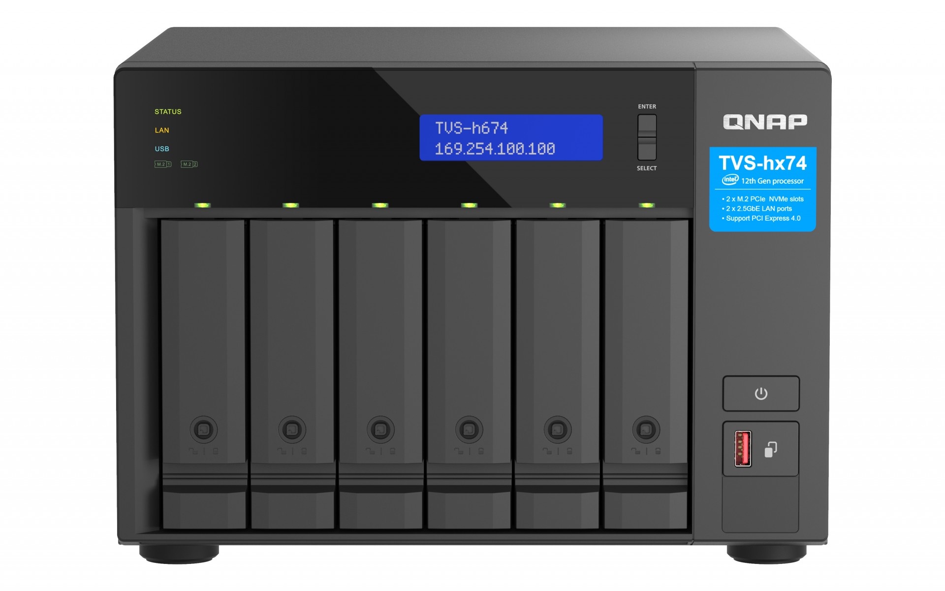 QNAP QNAP TVS-H674 NAS Tower Intel® Core™ i5 i5-12400 32 GB DDR4 0 TB QuTS hero Nero - SUPPORTI PER LA MEMORIZZAZIONE | TecnoCARE.net Sabaudia, Latina, Terracina, San Felice Circeo e Pontinia