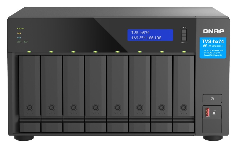 QNAP QNAP TVS-H874X-I9-64G 8-bay QuTS hero NAS Intel Core i9-12900 16-core 64GB RAM - SUPPORTI PER LA MEMORIZZAZIONE | TecnoCARE.net Sabaudia, Latina, Terracina, San Felice Circeo e Pontinia