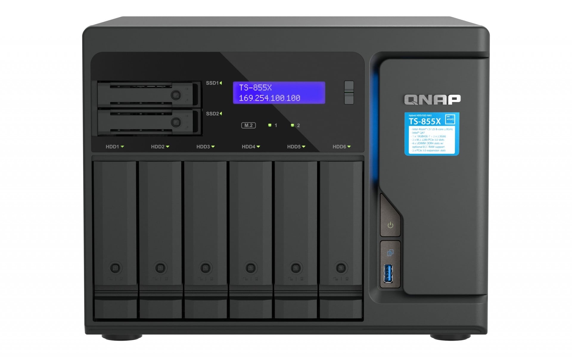 QNAP QNAP TS-855X SAN Tower Intel Atom® C5125 8 GB DDR4 0 TB QNAP QTS Nero - SUPPORTI PER LA MEMORIZZAZIONE | TecnoCARE.net Sabaudia, Latina, Terracina, San Felice Circeo e Pontinia