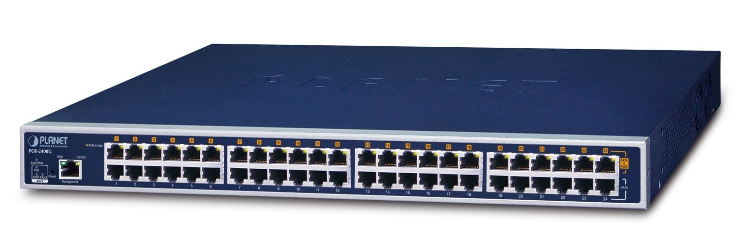 PLANET PLANET POE2400G switch di rete Gestito Gigabit Ethernet (10/100/1000) Supporto Power over Ethernet (PoE) Blu - RETI | TecnoCARE.net Sabaudia, Latina, Terracina, San Felice Circeo e Pontinia