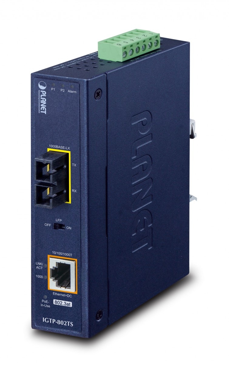 PLANET PLANET IP30 Industrial 10/100/1000BAS convertitore multimediale di rete 1000 Mbit/s Blu - RETI | TecnoCARE.net Sabaudia, Latina, Terracina, San Felice Circeo e Pontinia