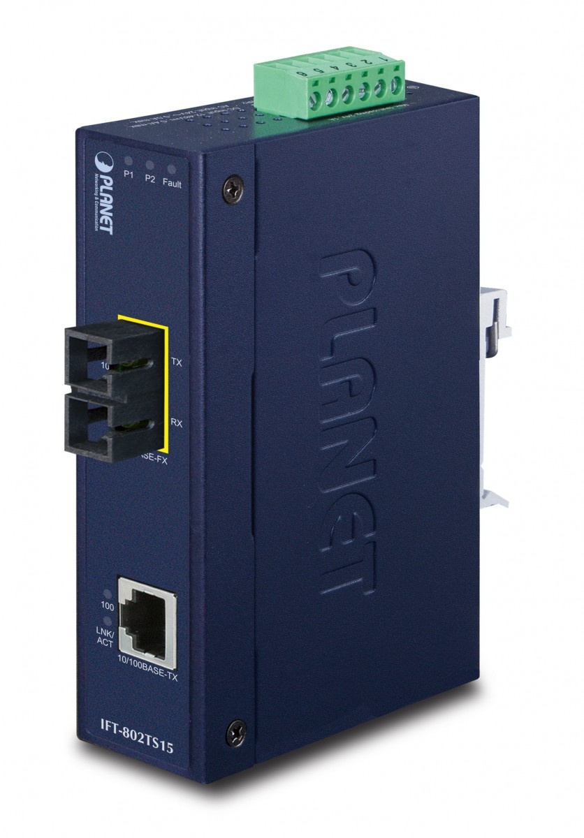 PLANET PLANET IFT-802TS15 convertitore multimediale di rete 100 Mbit/s 1310 nm Modalità singola Blu - RETI | TecnoCARE.net Sabaudia, Latina, Terracina, San Felice Circeo e Pontinia