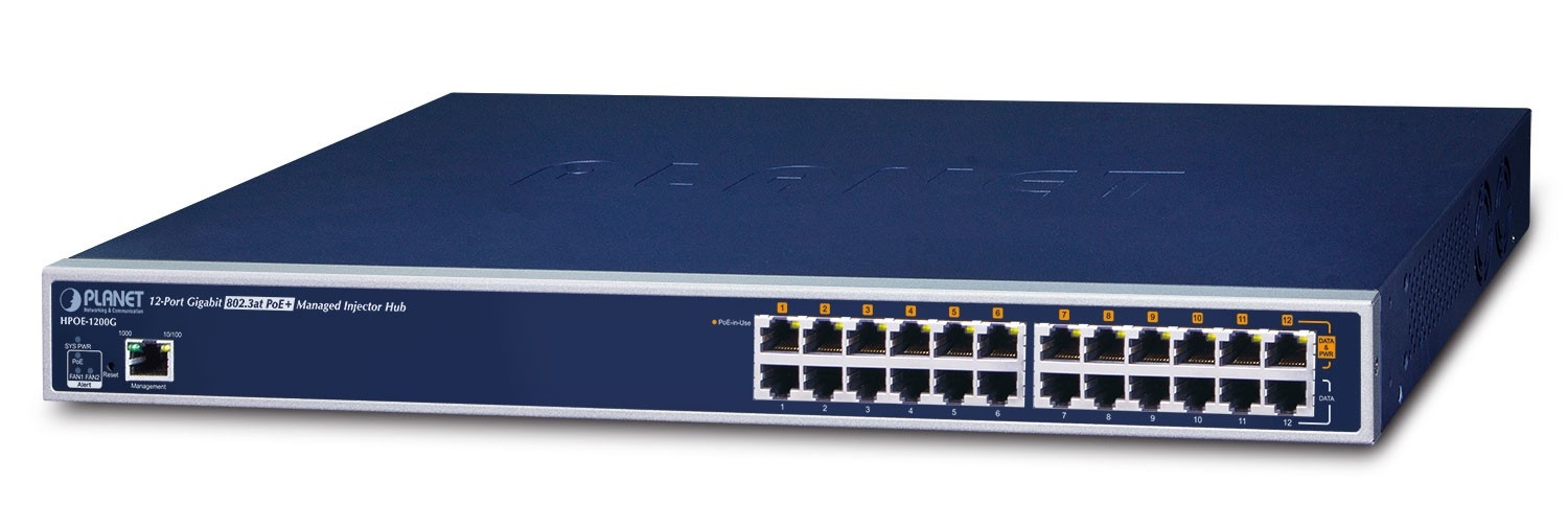 PLANET PLANET HPOE-1200G Gestito Gigabit Ethernet (10/100/1000) Supporto Power over Ethernet (PoE) 1U Blu - RETI | TecnoCARE.net Sabaudia, Latina, Terracina, San Felice Circeo e Pontinia