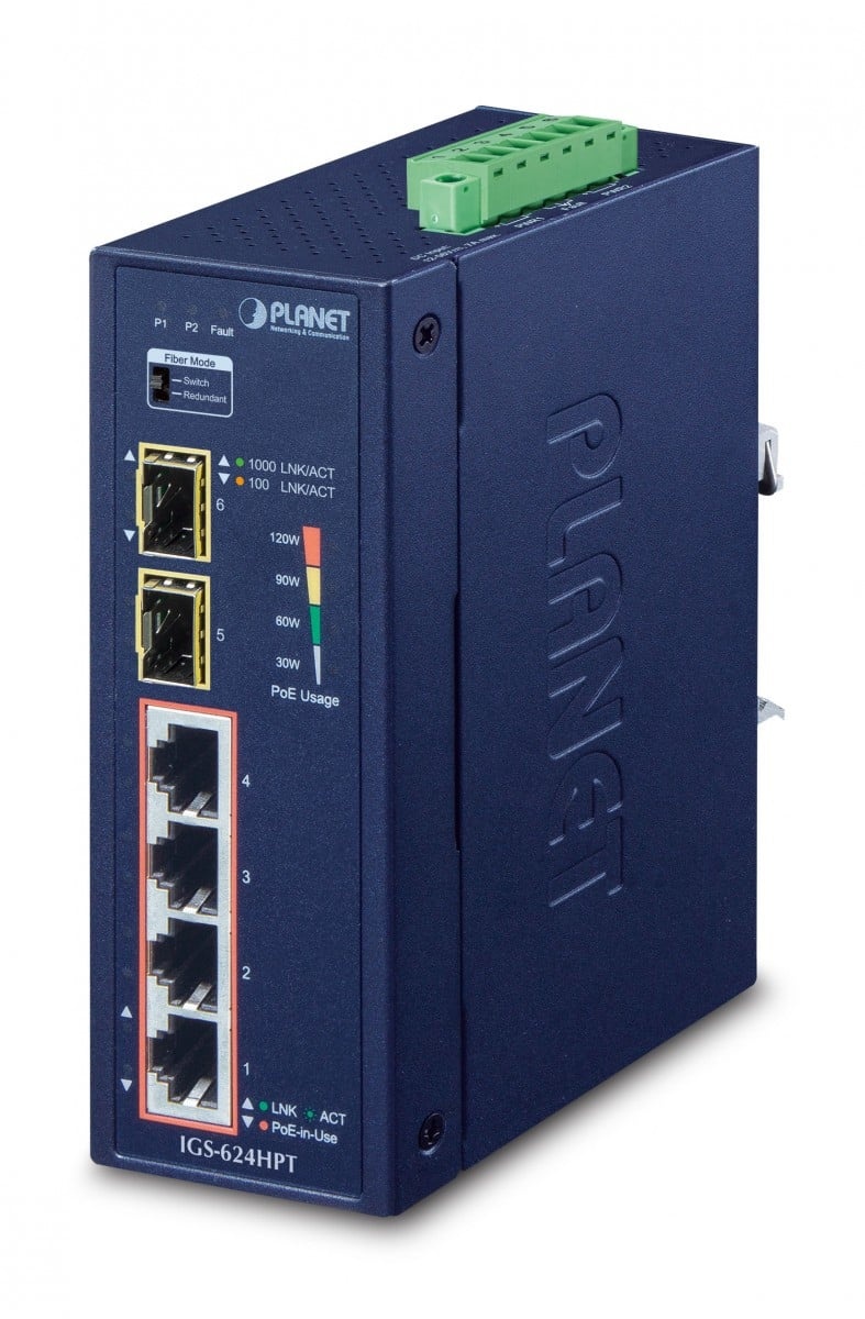 PLANET PLANET IGS-624HPT switch di rete Non gestito Gigabit Ethernet (10/100/1000) Supporto Power over Ethernet (PoE) Blu - RETI | TecnoCARE.net Sabaudia, Latina, Terracina, San Felice Circeo e Pontinia