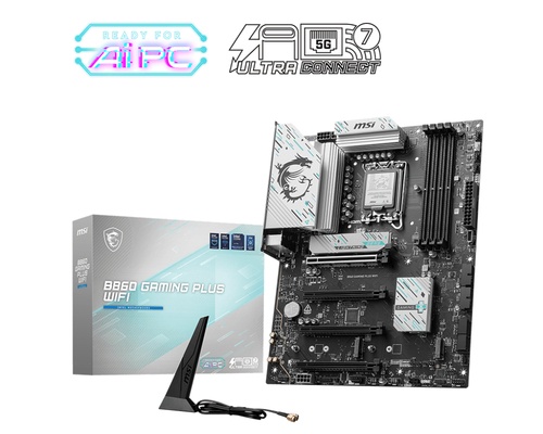 MSI MSI MB INTEL B860 GAMING PLUS WIFI ATX DDR5, 2PCI-Ex16, 2PCI-Ex1, 4SATA3 - MAINBOARD | TecnoCARE.net Sabaudia, Latina, Terracina, San Felice Circeo e Pontinia
