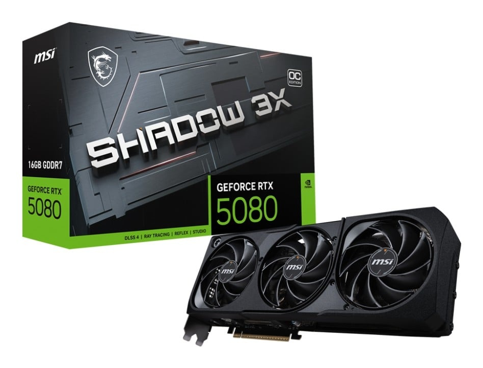 MSI MSI GeForce RTX 5080 Shadow 3X OX 16GB GDDR7 DLSS4 - COMPONENTI | TecnoCARE.net Sabaudia, Latina, Terracina, San Felice Circeo e Pontinia