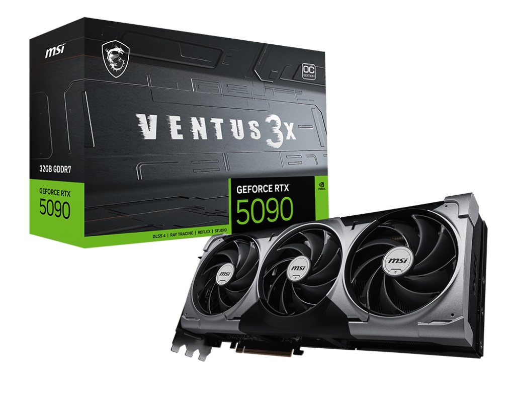MSI MSI VGA GEFORCE RTX 5090, RTX 5090 32G VENTUS 3X OC, 32GB GDDR7, HDMI/DP3, TRIPLE FAN, OC - SCHEDE VIDEO | TecnoCARE.net Sabaudia, Latina, Terracina, San Felice Circeo e Pontinia