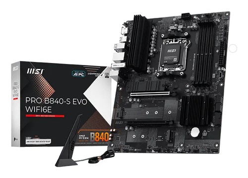 MSI MSI MB AMD B840, PRO B840-S EVO WIFI6E, AM5,4DDR5,2PCI-Ex16,3M.2,4SATA3,2USB10G,5USB5G,HD Audio,2.5Gb - MAINBOARD | TecnoCARE.net Sabaudia, Latina, Terracina, San Felice Circeo e Pontinia