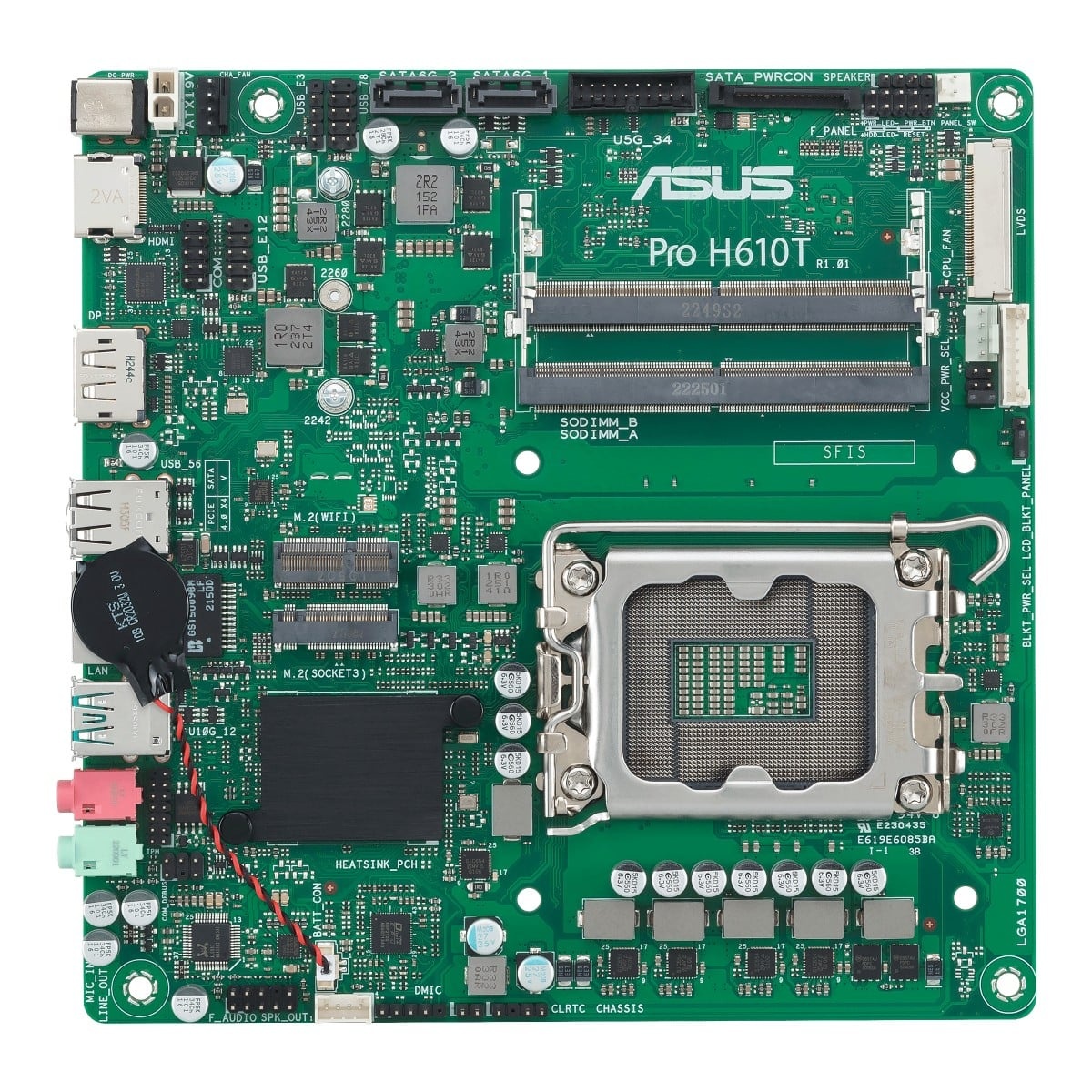 ASUS ASUS PRO H610T-CSM Intel H610 LGA 1700 Thin Mini ITX - COMPONENTI | TecnoCARE.net Sabaudia, Latina, Terracina, San Felice Circeo e Pontinia