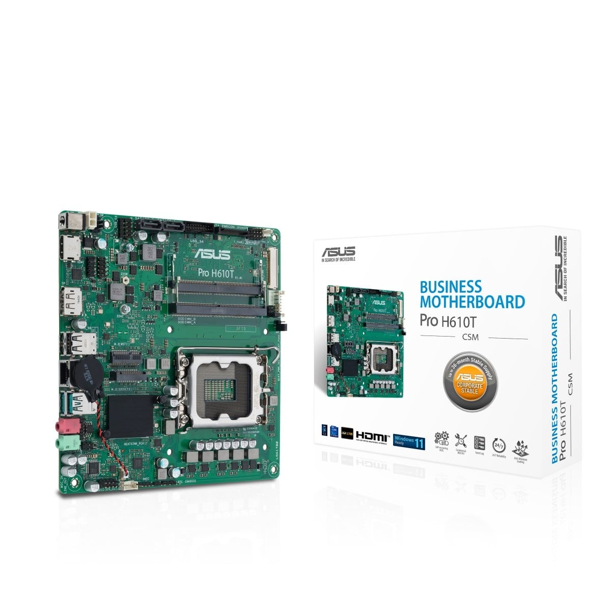 ASUS ASUS PRO H610T-CSM Intel H610 LGA 1700 Thin Mini ITX - COMPONENTI | TecnoCARE.net Sabaudia, Latina, Terracina, San Felice Circeo e Pontinia