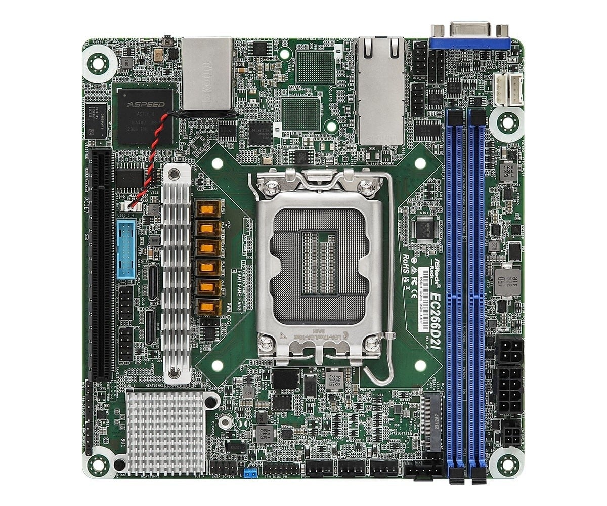 ASROCK ASRock EC266D2I, 1xSKT LGA 1700, Intel E-2400, C266, SATA, NVMe, 1xM.2, 2xGbE, IPMI - COMPONENTI | TecnoCARE.net Sabaudia, Latina, Terracina, San Felice Circeo e Pontinia