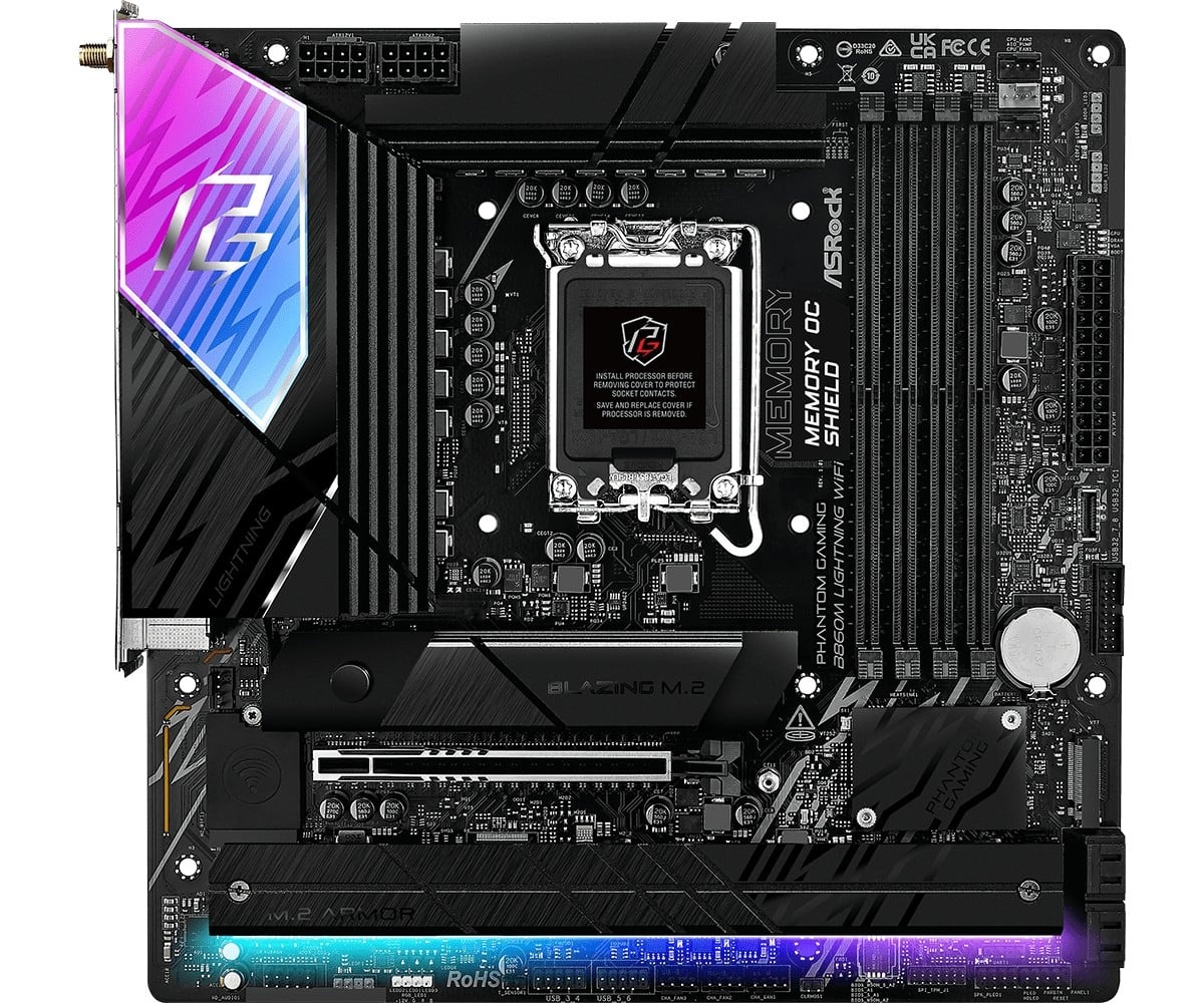 ASROCK Asrock B860M Lightning WiFi Intel B860 LGA 1851 (Socket V1) micro ATX - COMPONENTI | TecnoCARE.net Sabaudia, Latina, Terracina, San Felice Circeo e Pontinia
