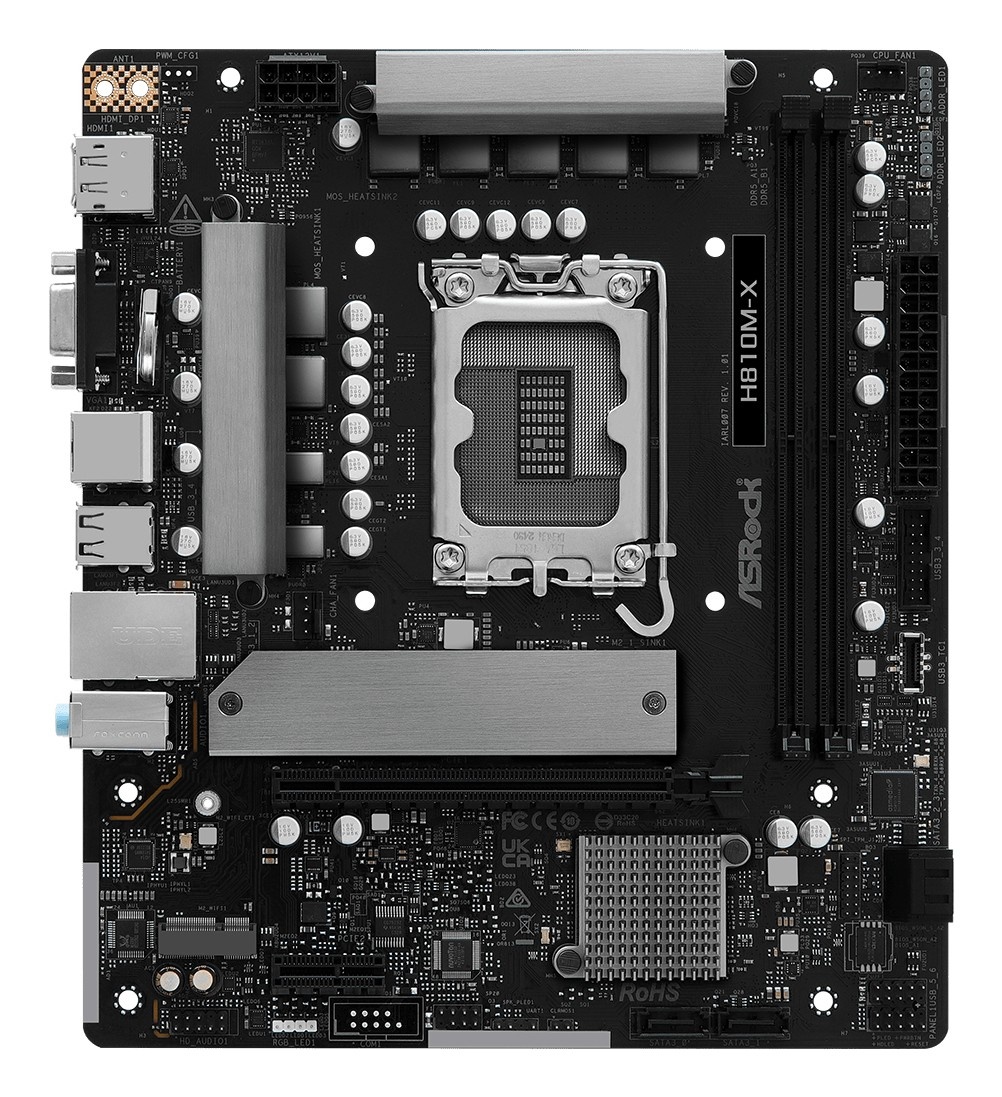 ASROCK ASRock 90-MXBS4-A0UAYZ H810M-X Scheda madre Micro ATX con DDR5 e Ethernet 2.5 Gigabit - COMPONENTI | TecnoCARE.net Sabaudia, Latina, Terracina, San Felice Circeo e Pontinia