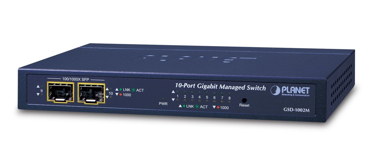 PLANET PLANET GSD-1002M switch di rete Gestito L2/L4 Gigabit Ethernet (10/100/1000) Supporto Power over Ethernet (PoE) Blu - RETI | TecnoCARE.net Sabaudia, Latina, Terracina, San Felice Circeo e Pontinia
