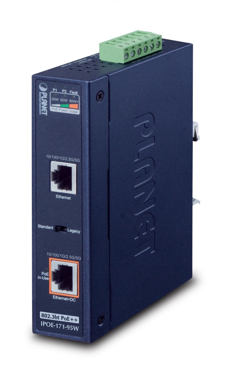 PLANET PLANET IPOE-171-95W switch di rete Gigabit Ethernet (10/100/1000) Supporto Power over Ethernet (PoE) Blu - RETI | TecnoCARE.net Sabaudia, Latina, Terracina, San Felice Circeo e Pontinia