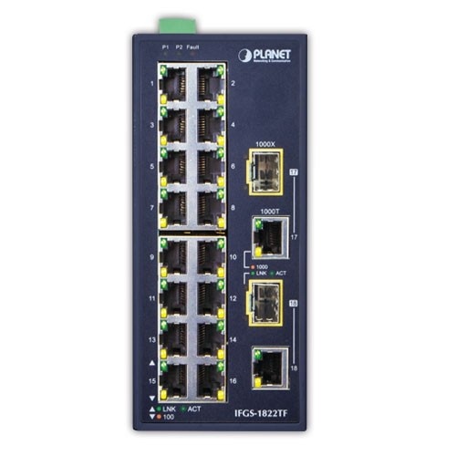 PLANET PLANET IFGS-1822TF switch di rete Non gestito Fast Ethernet (10/100) Blu - RETI | TecnoCARE.net Sabaudia, Latina, Terracina, San Felice Circeo e Pontinia