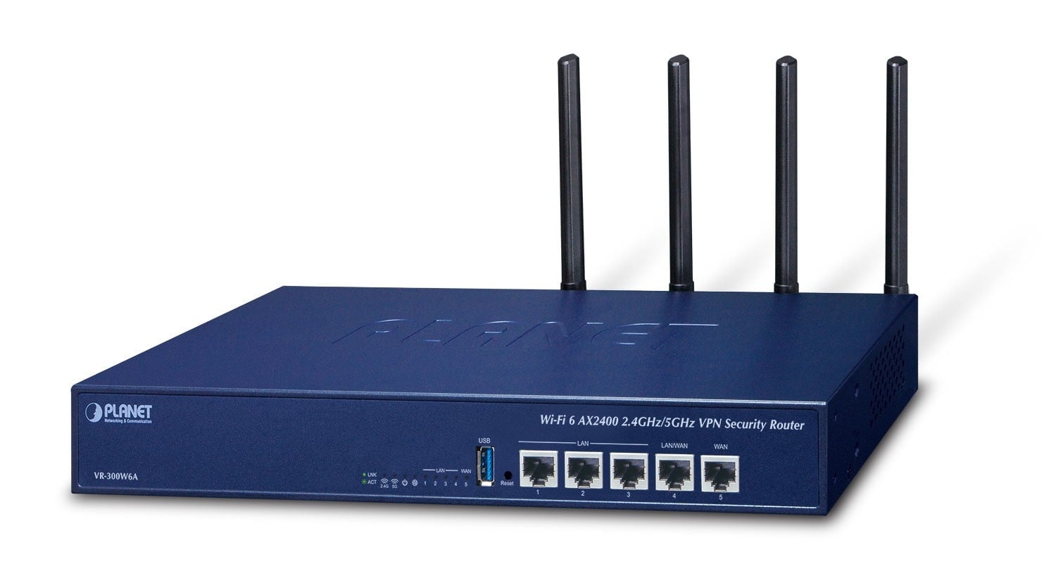 PLANET Router da tavolo Planet VR-300W6A Wi-Fi 6 AX2400 Gigabit con cybersecurity - RETI | TecnoCARE.net Sabaudia, Latina, Terracina, San Felice Circeo e Pontinia