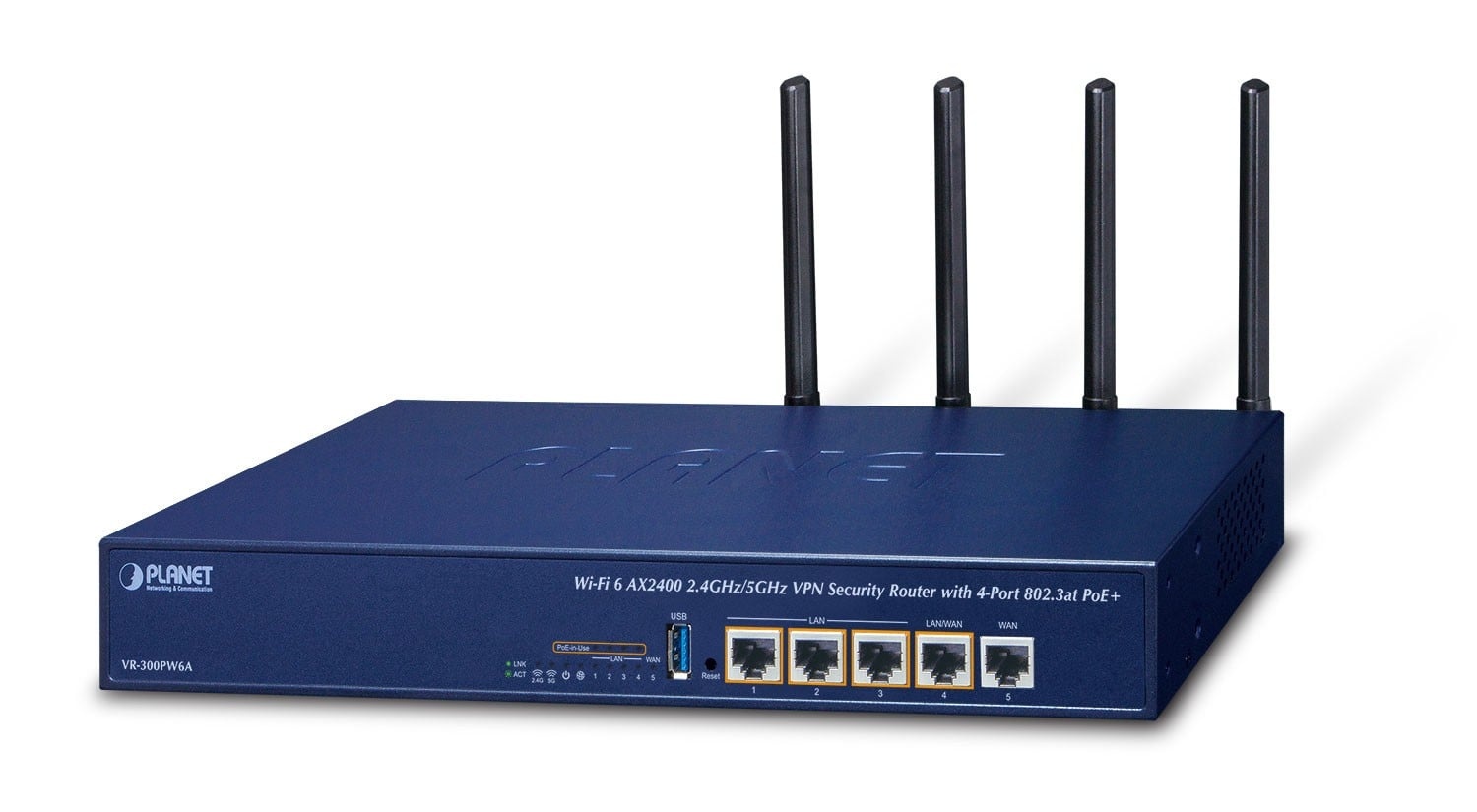 PLANET Router firewall Ethernet Gigabit Wi-Fi 6 AX2400 Planet VR-300PW6A - RETI | TecnoCARE.net Sabaudia, Latina, Terracina, San Felice Circeo e Pontinia