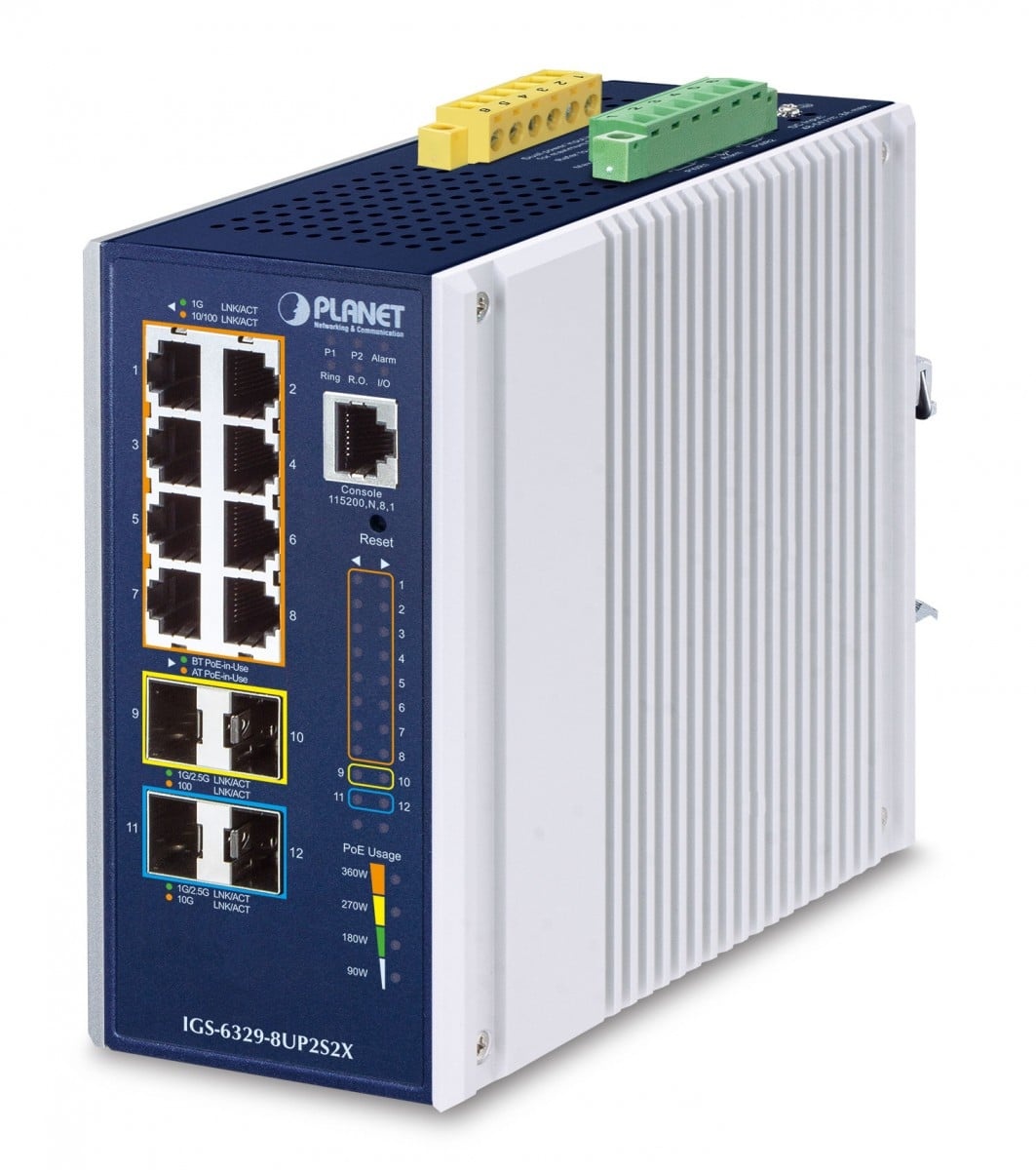 PLANET PLANET IP30 DIN-rail Industrial L3 Gestito Gigabit Ethernet (10/100/1000) Supporto Power over Ethernet (PoE) Blu, Grigio - RETI | TecnoCARE.net Sabaudia, Latina, Terracina, San Felice Circeo e Pontinia