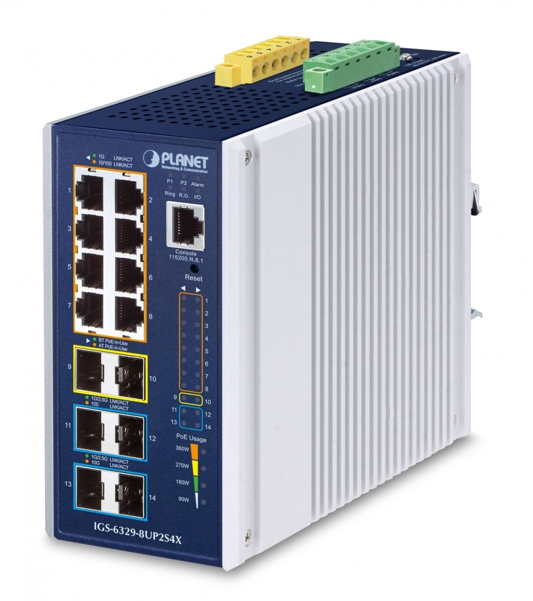 PLANET PLANET Industrial L3 8-Port Gestito Gigabit Ethernet (10/100/1000) Supporto Power over Ethernet (PoE) Alluminio, Blu - RETI | TecnoCARE.net Sabaudia, Latina, Terracina, San Felice Circeo e Pontinia