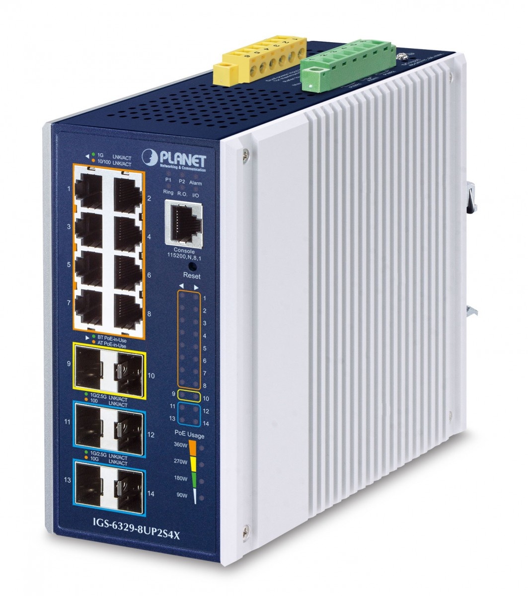PLANET PLANET Industrial L3 8-Port Gestito Gigabit Ethernet (10/100/1000) Supporto Power over Ethernet (PoE) Alluminio, Blu - RETI | TecnoCARE.net Sabaudia, Latina, Terracina, San Felice Circeo e Pontinia