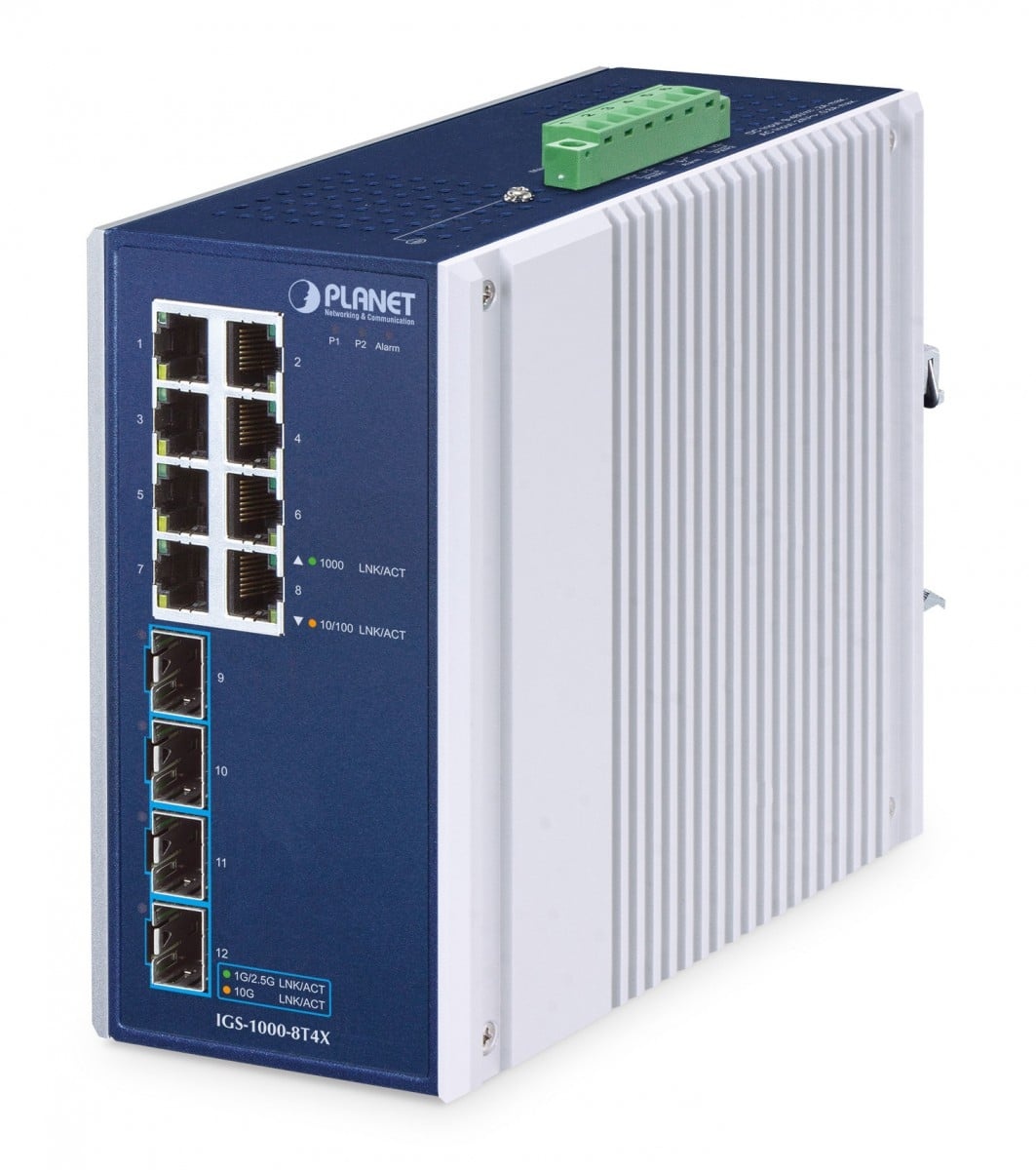 PLANET Planet IGS-1000-8T4X Switch Ethernet Gigabit Industriale Non Gestito a 8 Porte - RETI | TecnoCARE.net Sabaudia, Latina, Terracina, San Felice Circeo e Pontinia