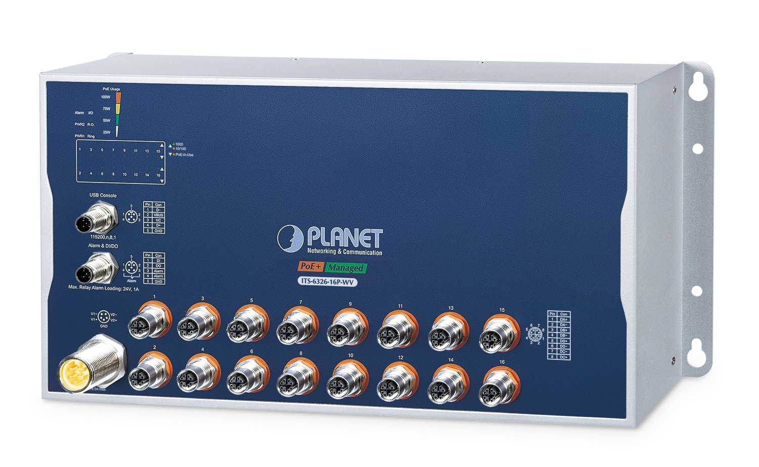 PLANET PLANET ITS-6326-16P-WV switch di rete Gestito L3 Alluminio, Blu - RETI | TecnoCARE.net Sabaudia, Latina, Terracina, San Felice Circeo e Pontinia