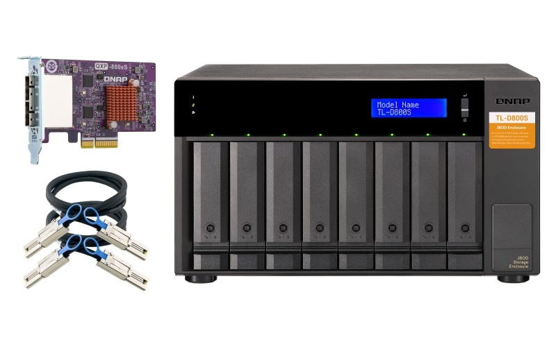 QNAP QNAP TL-D800S contenitore di unità di archiviazione Box esterno HDD/SSD Nero, Grigio 2.5/3.5" - SUPPORTI PER LA MEMORIZZAZIONE | TecnoCARE.net Sabaudia, Latina, Terracina, San Felice Circeo e Pontinia