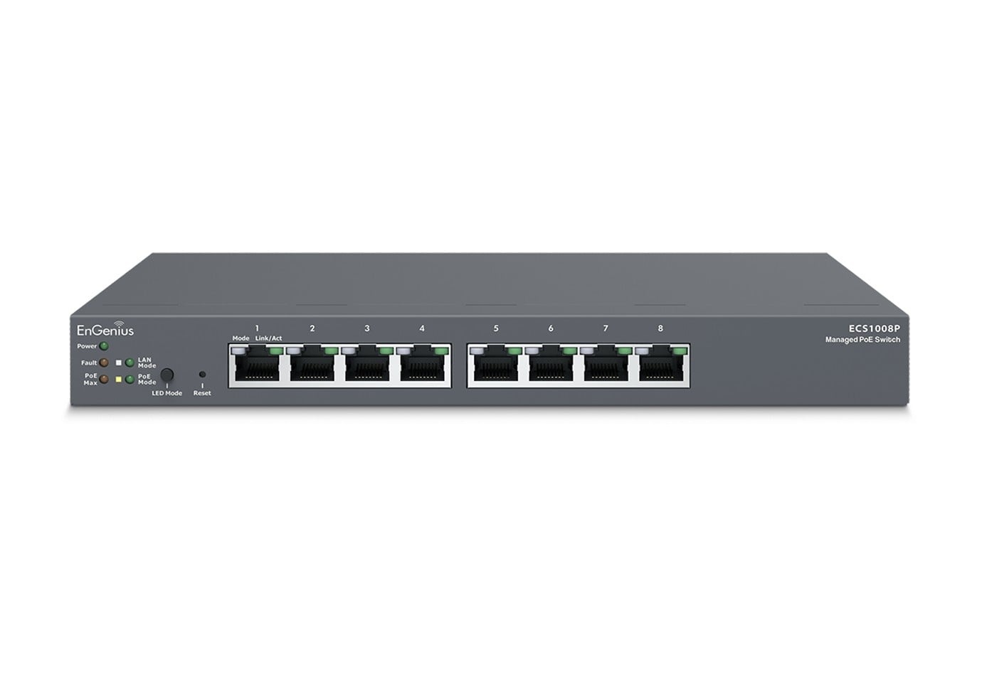 ENGENIUS EnGenius ECS1008P Switch gestito, 8x RJ45 Gigabit PoE 55 W, EnGenius Cloud - RETI | TecnoCARE.net Sabaudia, Latina, Terracina, San Felice Circeo e Pontinia