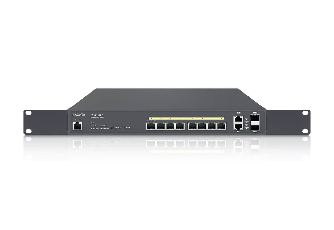 ENGENIUS EnGenius ECS1112FP Switch gestito, 8x RJ45 Gigabit PoE+, 130 W, 2x Uplink, EnGenius Cloud - RETI | TecnoCARE.net Sabaudia, Latina, Terracina, San Felice Circeo e Pontinia