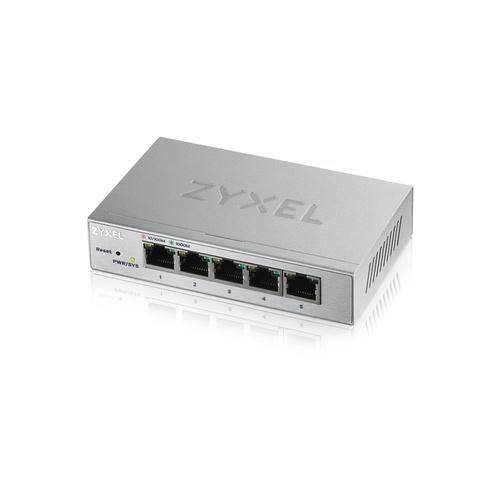 ZYXEL ZYXEL SWITCH UNMANAGED PLUS 5 PORTE GIGABIT, EASY MANAGEMENT PER VLAN, QoS, DESIGN SENZA VENTOLE, DESKTOP - SWITCH E HUB | TecnoCARE.net Sabaudia, Latina, Terracina, San Felice Circeo e Pontinia