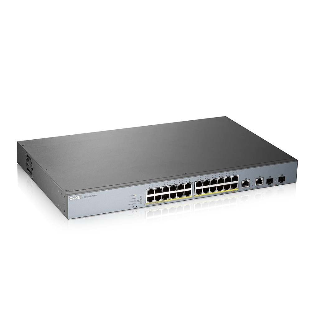ZYXEL Zyxel GS1350-26HP-EU0101F switch di rete Gestito L2 Gigabit Ethernet (10/100/1000) Supporto Power over Ethernet (PoE) Grigio - RETI | TecnoCARE.net Sabaudia, Latina, Terracina, San Felice Circeo e Pontinia