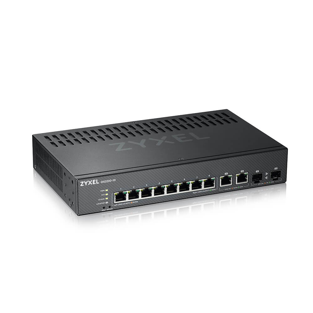 ZYXEL ZYXEL SWITCH MANAGED LAYER 3 LITE, 8X GB, 2X SFP, FANLESS DESKTOP/RACK, NFLEX - SWITCH E HUB | TecnoCARE.net Sabaudia, Latina, Terracina, San Felice Circeo e Pontinia