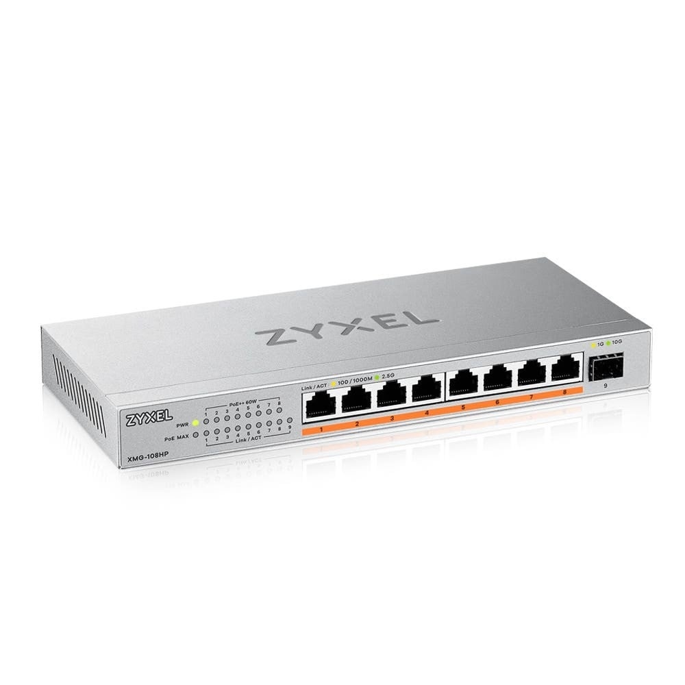 ZYXEL Zyxel XMG-108HP Non gestito 2.5G Ethernet (100/1000/2500) Supporto Power over Ethernet (PoE) - RETI | TecnoCARE.net Sabaudia, Latina, Terracina, San Felice Circeo e Pontinia
