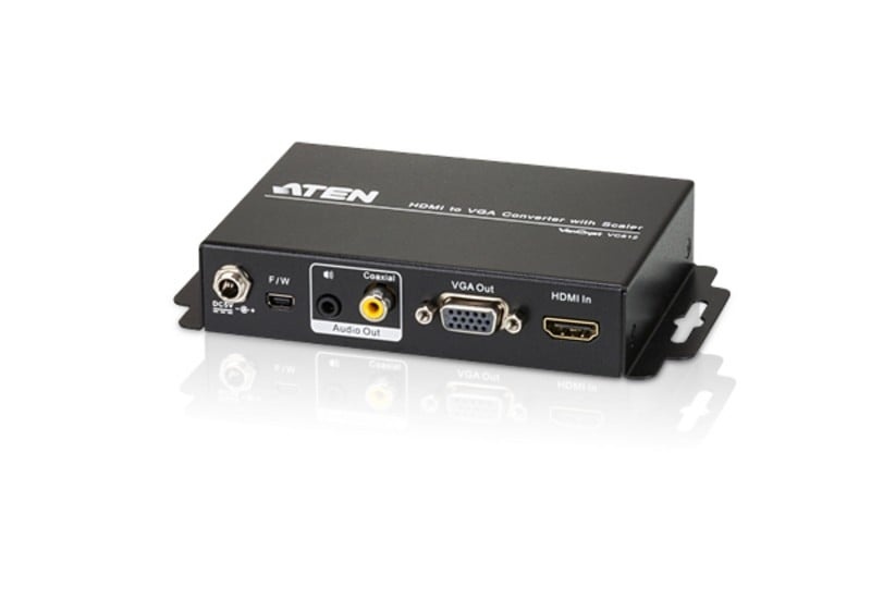 ATEN ATEN Convertitore HDMI a VGA/Audio con demoltiplicatore - Convertitore video Scaler - Nero - Metallo - 1920 x 1200 Pixel - 800 x 600,1024 x 768,1280 x 1024,1280 - ELABORAZIONI E DISTRIBUZIONI DEL SEGNALE | TecnoCARE.net Sabaudia, Latina, Terracina, San Felice Circeo e Pontinia